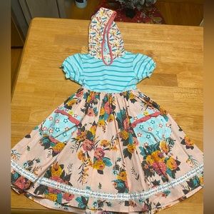 Matilda Jane Size 8 hooded dress.